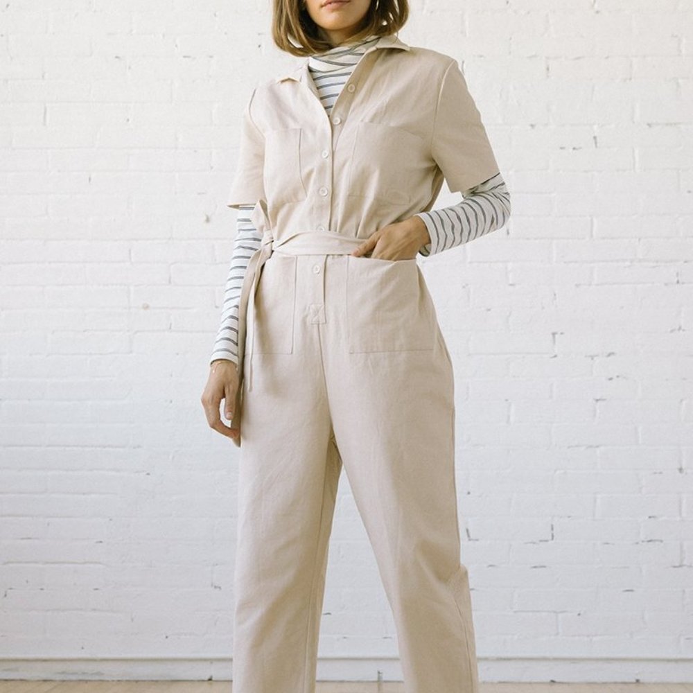 Tradlands Finn Jumpsuit - Natural Canvas